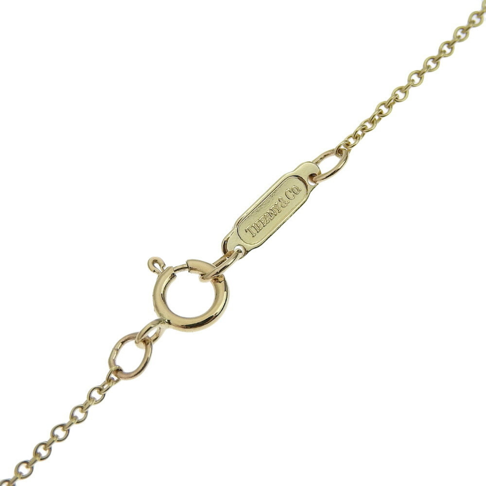 Tiffany TIFFANY&Co. Chain Cross Heart Necklace K18 Yellow Gold Approx. 6.1g Women's