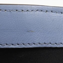 FENDI Medium Baguette Bi-fold Wallet FF Embossed 8M0419 Calfskin Light Blue Snap Button Women's