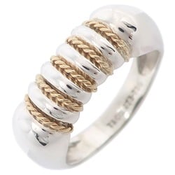 Tiffany TIFFANY&Co. Twist rope size 10.5 ring, silver 925 x K18 yellow gold, approx. 3.8g, rope, ladies