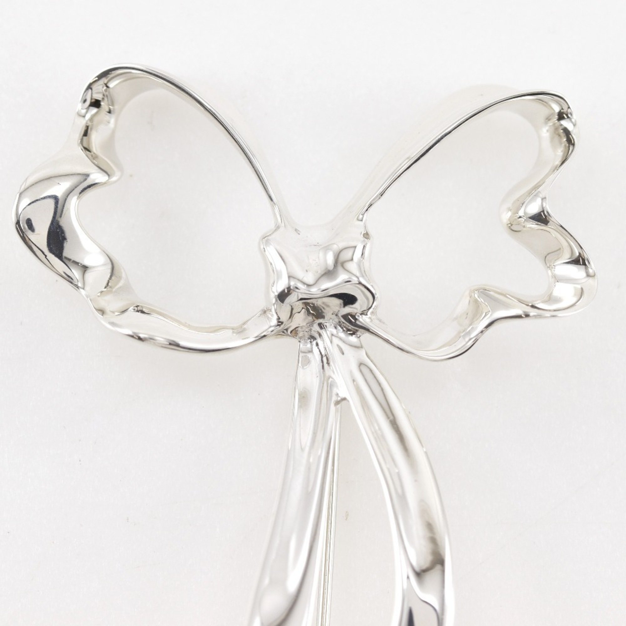 Tiffany TIFFANY&Co. Ribbon Brooch Silver 925 Approx. 15.4g Ladies