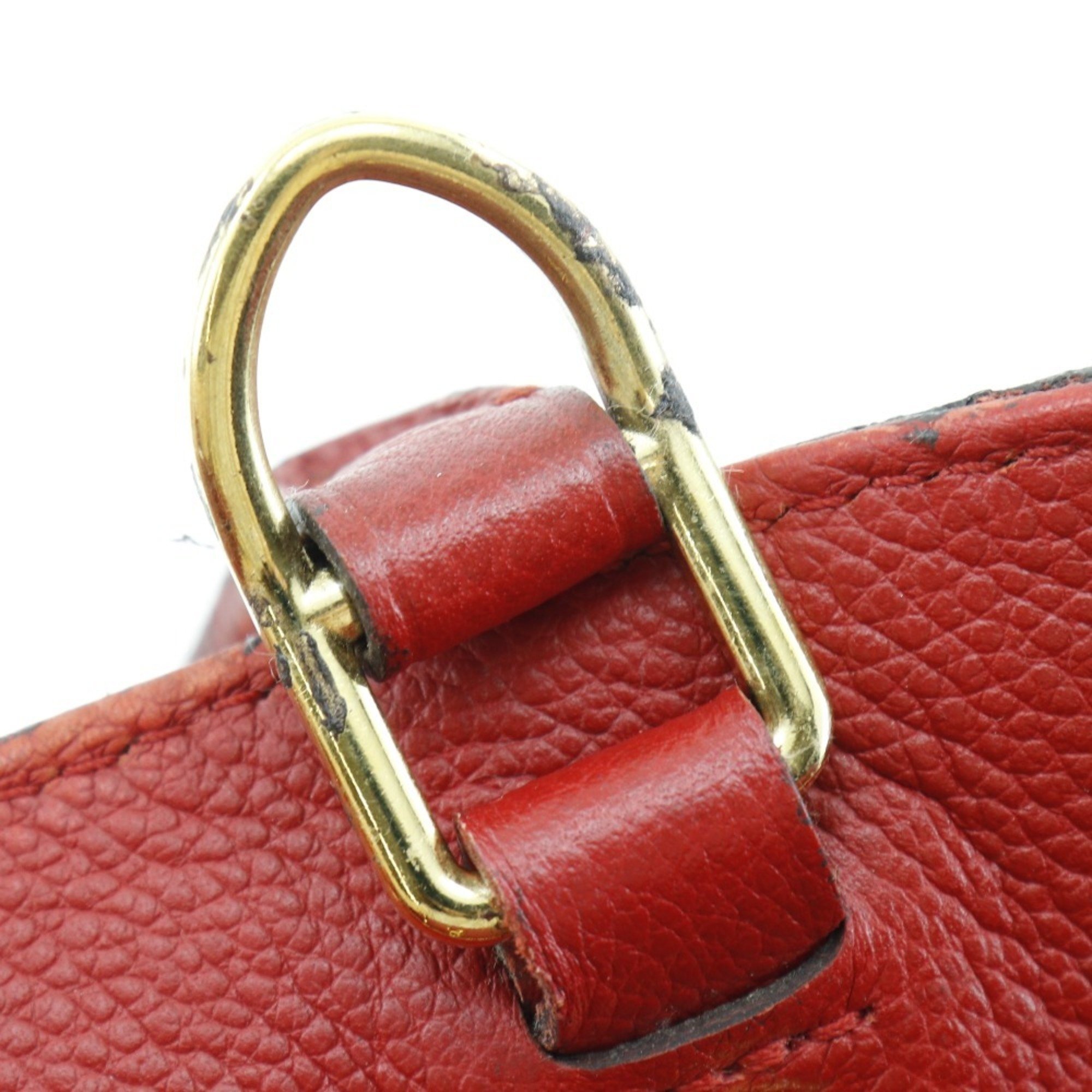 Louis Vuitton LOUIS VUITTON Montaigne MM Handbag Shoulder M41194 Monogram Empreinte Cerise 2014 Red SP3154 2way A5 Women's