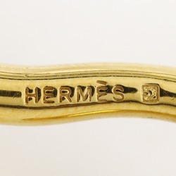 Hermes HERMES Jumbo Bracelet Gold Plated x Leather Brown Approx. 10.4g Women's