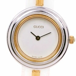 Gucci GUCCI Change Bezel Watch 11/12.2 Gold Plated Quartz Analog Display White Dial Ladies