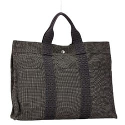 Hermes Air Line Tote MM Handbag Bag Grey Canvas Women's HERMES