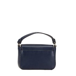 Tory Burch handbag shoulder bag navy leather women's