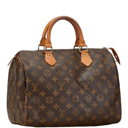 Louis Vuitton Monogram Speedy 30 Handbag M41526 Brown PVC Leather Women's LOUIS VUITTON