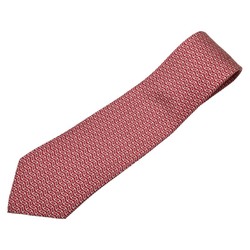 Hermes necktie red silk women's HERMES