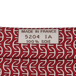 Hermes necktie red silk women's HERMES