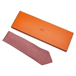 Hermes necktie red silk women's HERMES