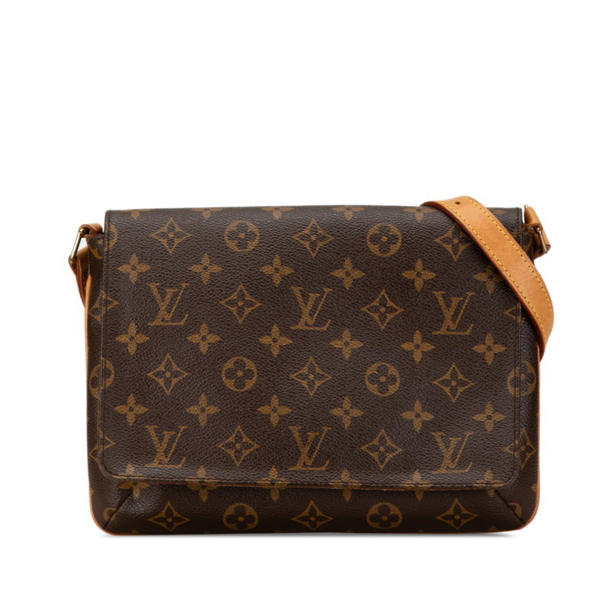 Louis Vuitton Monogram Musette Tango Short Shoulder Bag M51257 Brown PVC Leather Women's LOUIS VUITTON