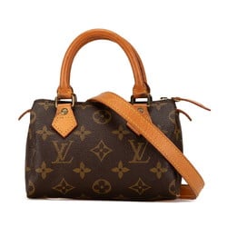 Louis Vuitton Monogram Speedy Handbag Shoulder Bag M41534 Brown PVC Leather Women's LOUIS VUITTON