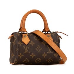 Louis Vuitton Monogram Speedy Handbag Shoulder Bag M41534 Brown PVC Leather Women's LOUIS VUITTON