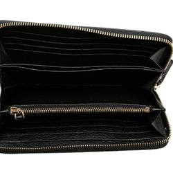 Valentino Rockstud Round Long Wallet Black Leather Women's VALENTINO