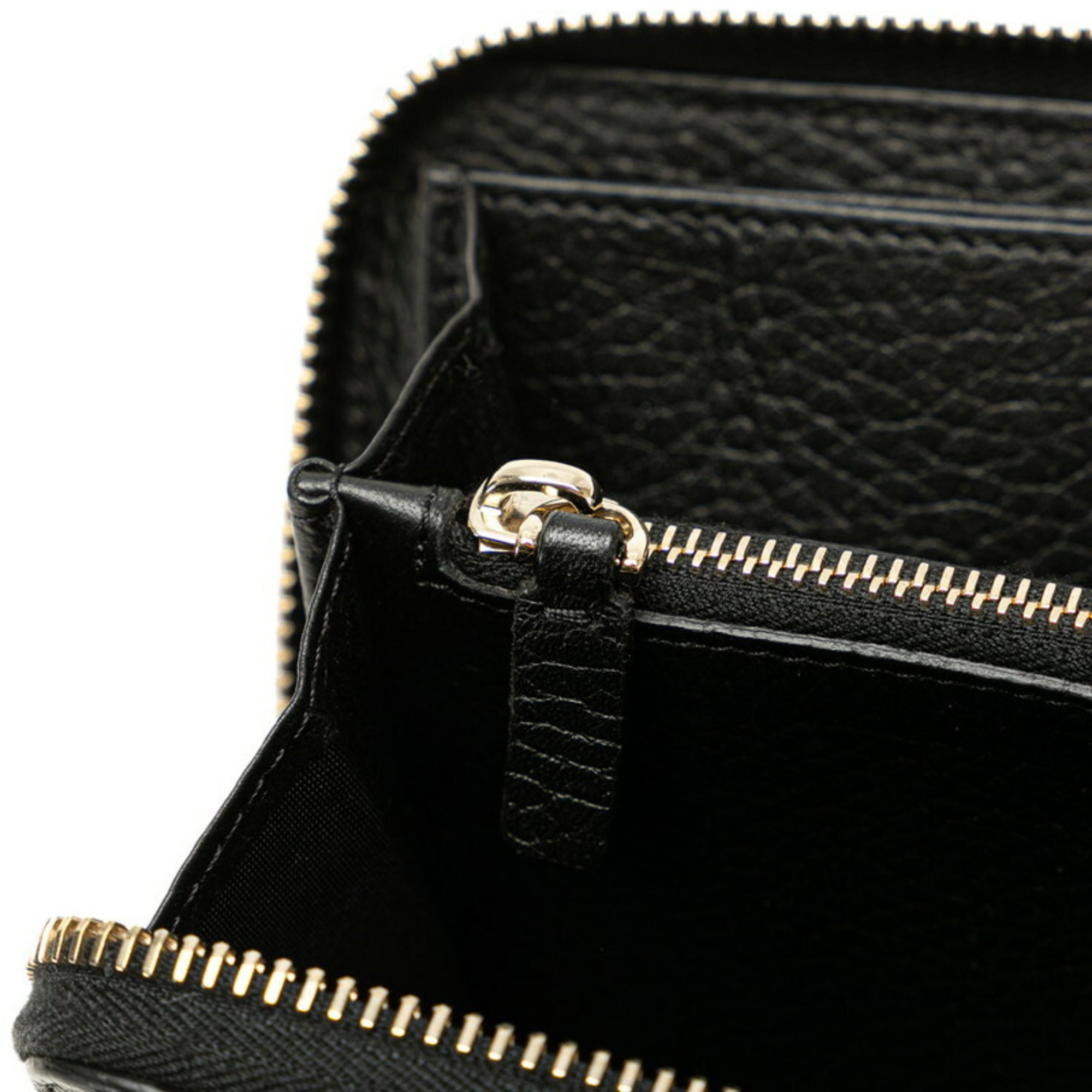 Valentino Rockstud Round Long Wallet Black Leather Women's VALENTINO