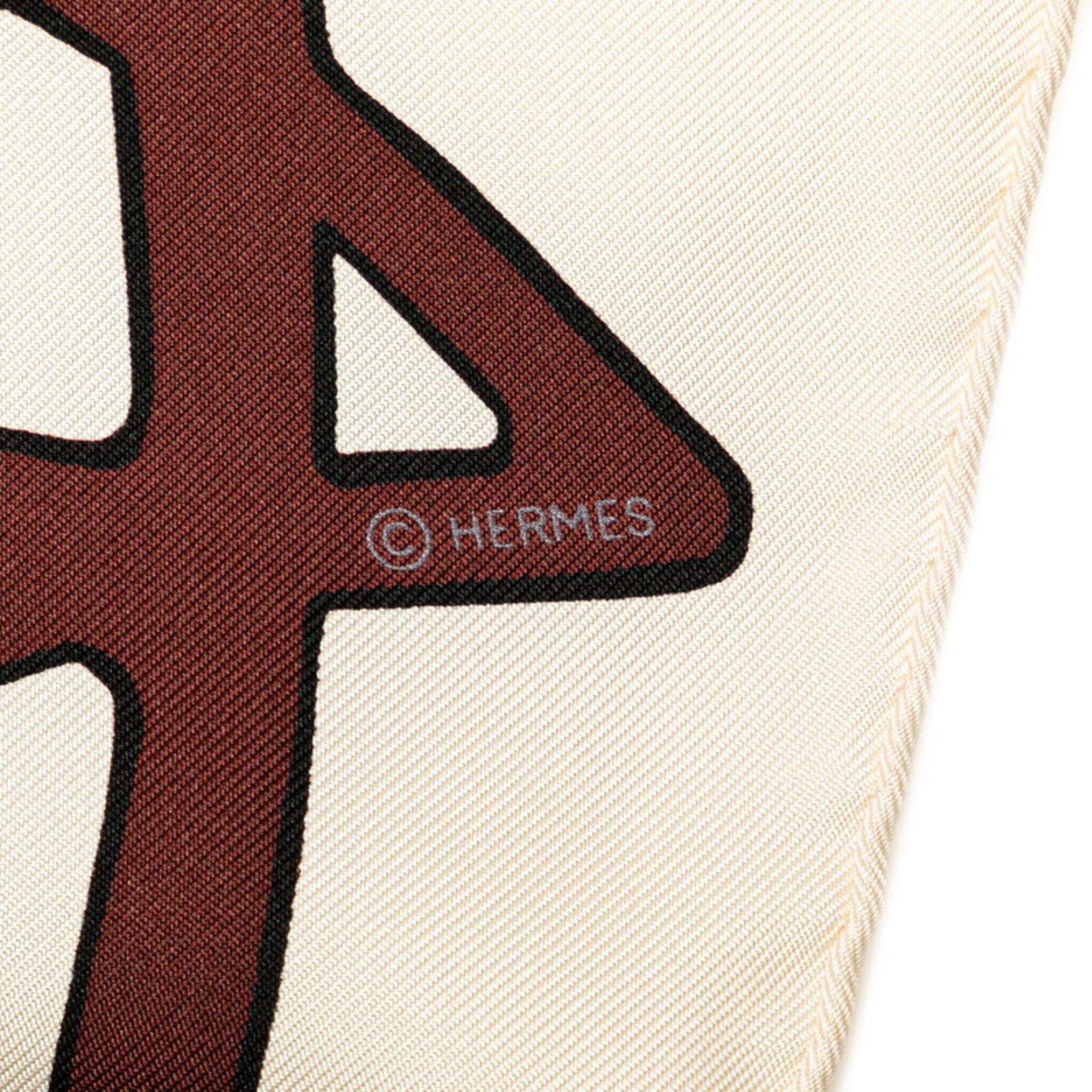 Hermes Carre 90 CALECHE ELASTIQUE Caleche Elastic Scarf Muffler White Red Multicolor Silk Women's HERMES