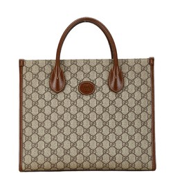 Gucci GG Supreme Tote Bag Shoulder 659983 Beige Brown PVC Leather Women's GUCCI