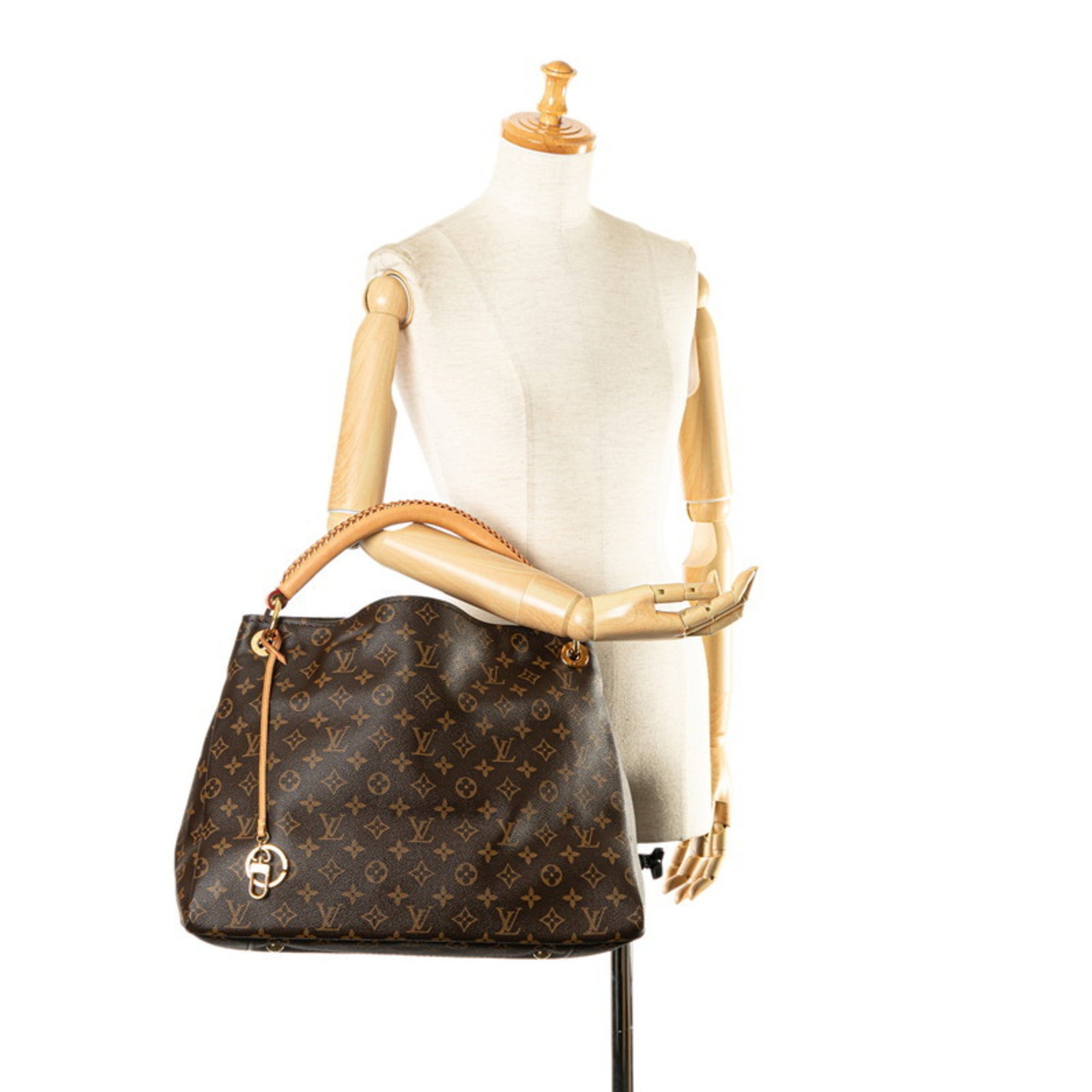 Louis Vuitton Monogram Artsy MM Tote Bag Shoulder M40249 Brown PVC Leather Women's LOUIS VUITTON