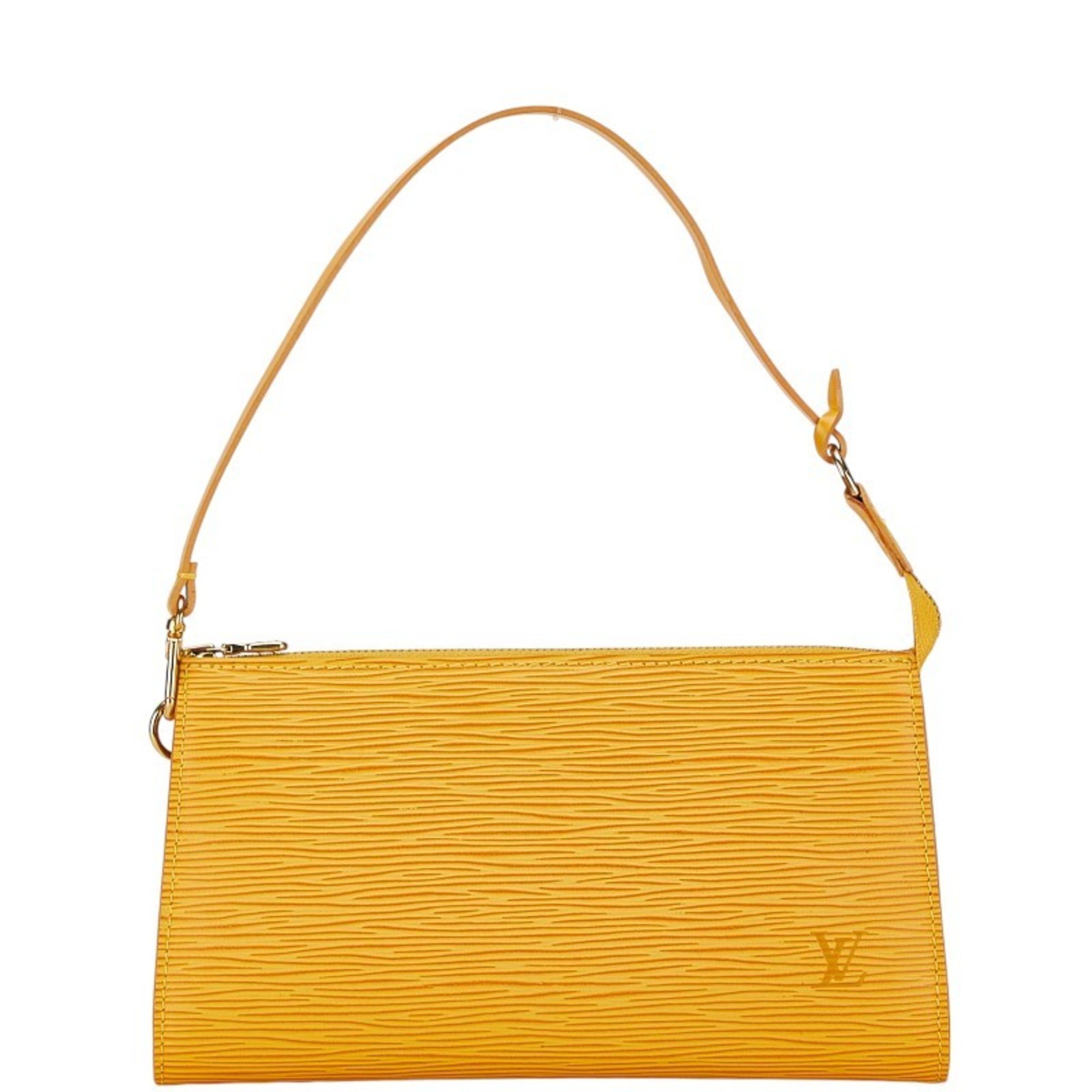 Louis Vuitton Epi Pochette Accessory M40824 Citron Yellow Leather Women's LOUIS VUITTON