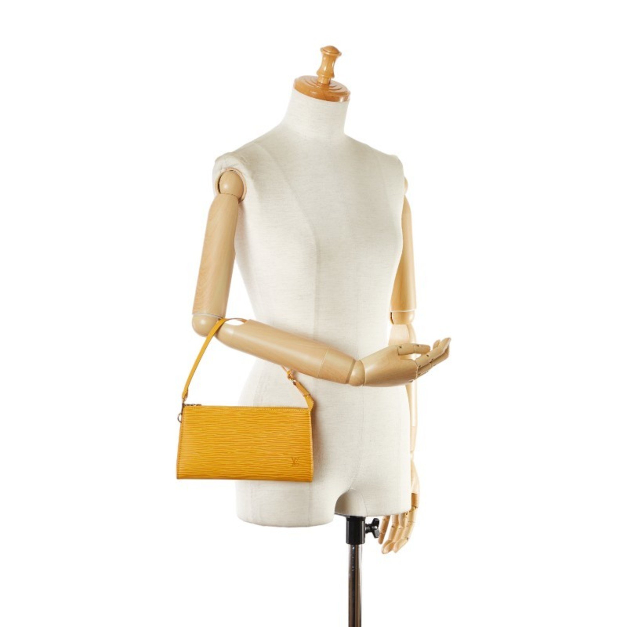 Louis Vuitton Epi Pochette Accessory M40824 Citron Yellow Leather Women's LOUIS VUITTON