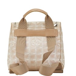 Chanel New Travel Line Backpack A15958 Beige Nylon Women's CHANEL