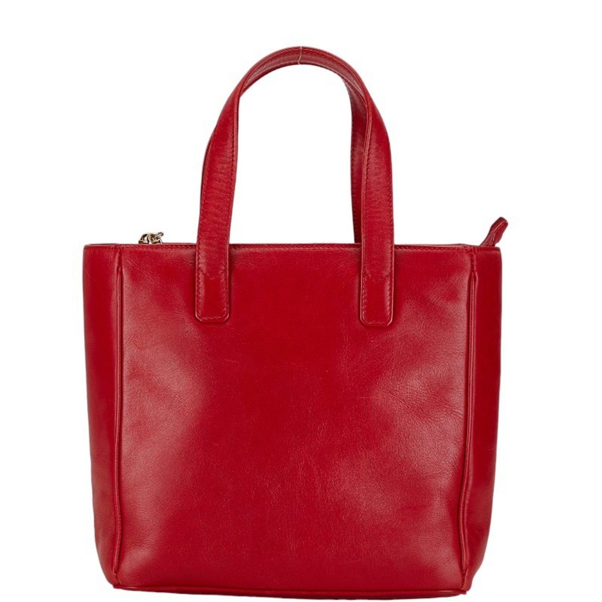 Christian Dior Dior handbag shoulder bag red leather women's