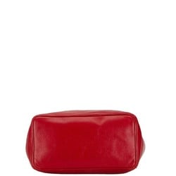 Christian Dior Dior handbag shoulder bag red leather women's