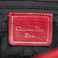 Christian Dior Dior handbag shoulder bag red leather women's