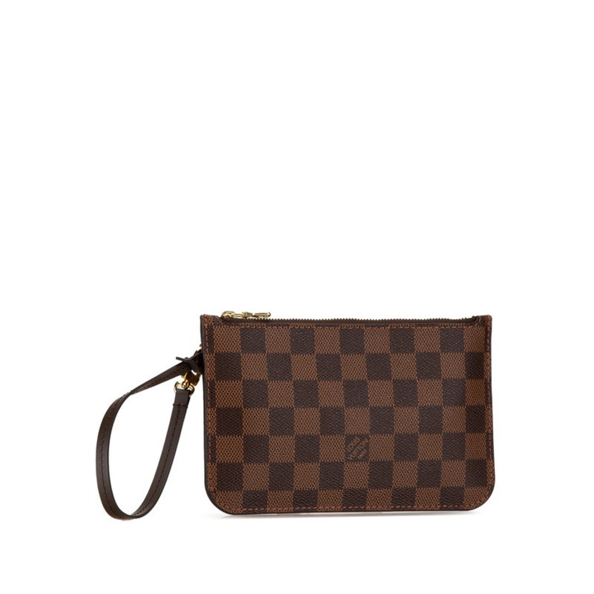 Louis Vuitton Damier Neverfull Attached Pouch Brown PVC Leather Women's LOUIS VUITTON