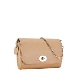 Coach handbag shoulder bag beige leather women's COACH