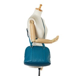 Gucci Micro Guccissima Handbag Shoulder Bag 449663 Turquoise Blue Leather Women's GUCCI