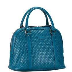 Gucci Micro Guccissima Handbag Shoulder Bag 449663 Turquoise Blue Leather Women's GUCCI