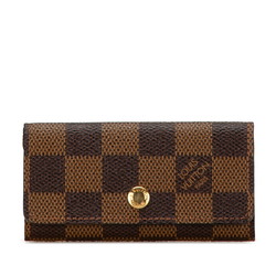 Louis Vuitton Damier Multicle 4 Key Case N62631 Brown PVC Leather Women's LOUIS VUITTON