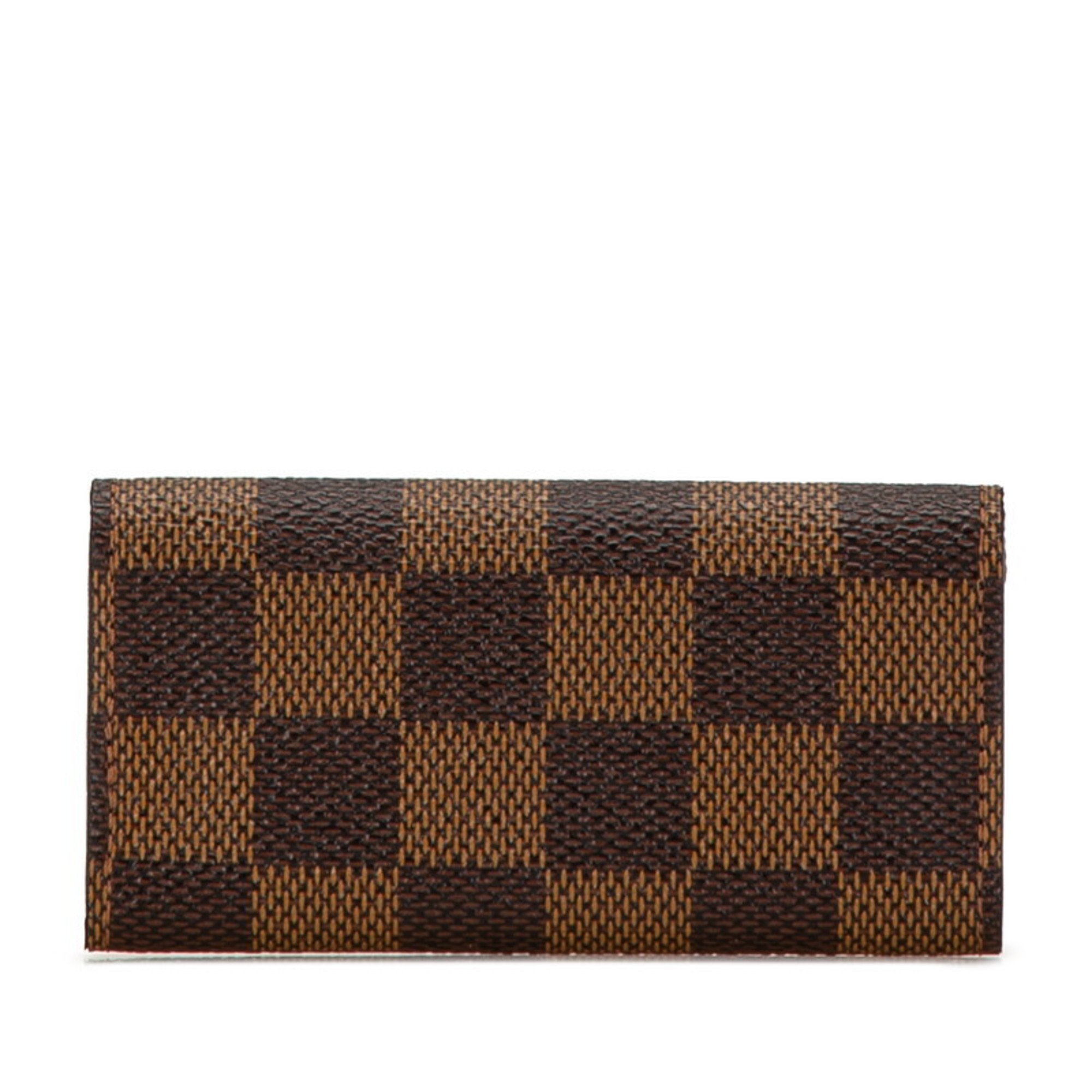 Louis Vuitton Damier Multicle 4 Key Case N62631 Brown PVC Leather Women's LOUIS VUITTON