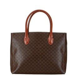 Celine Macadam Tote Bag Brown PVC Leather Women's CELINE