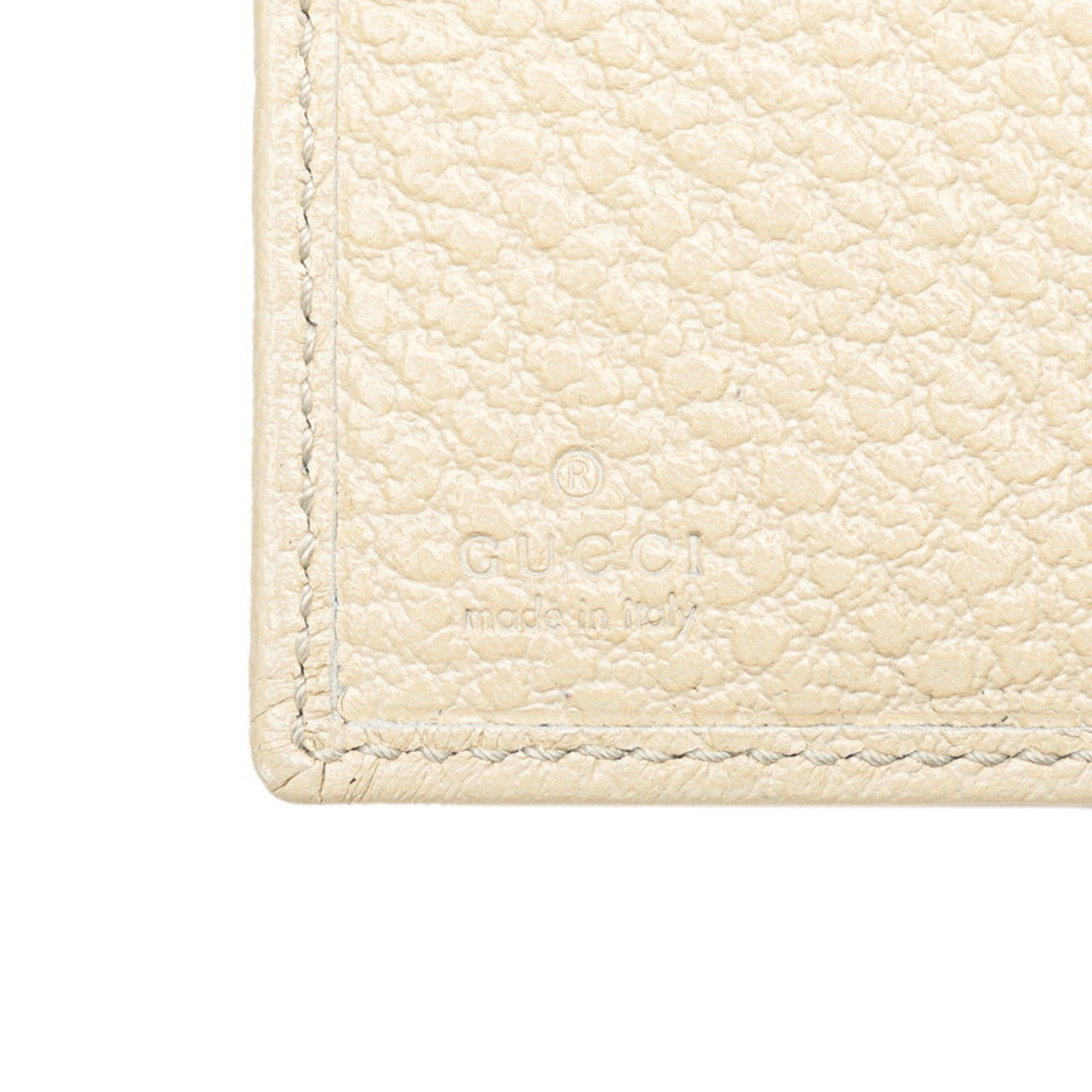 Gucci W Jackie Bi-fold Wallet 141435 Beige Ivory Leather Women's GUCCI