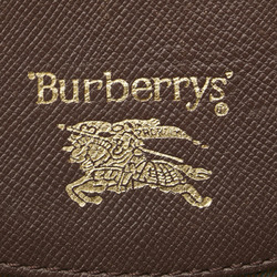 Burberry Check Shoulder Bag Khaki Brown Canvas Leather Women's BURBERRY