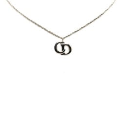 Christian Dior Dior CD Necklace Silver Metal Women's