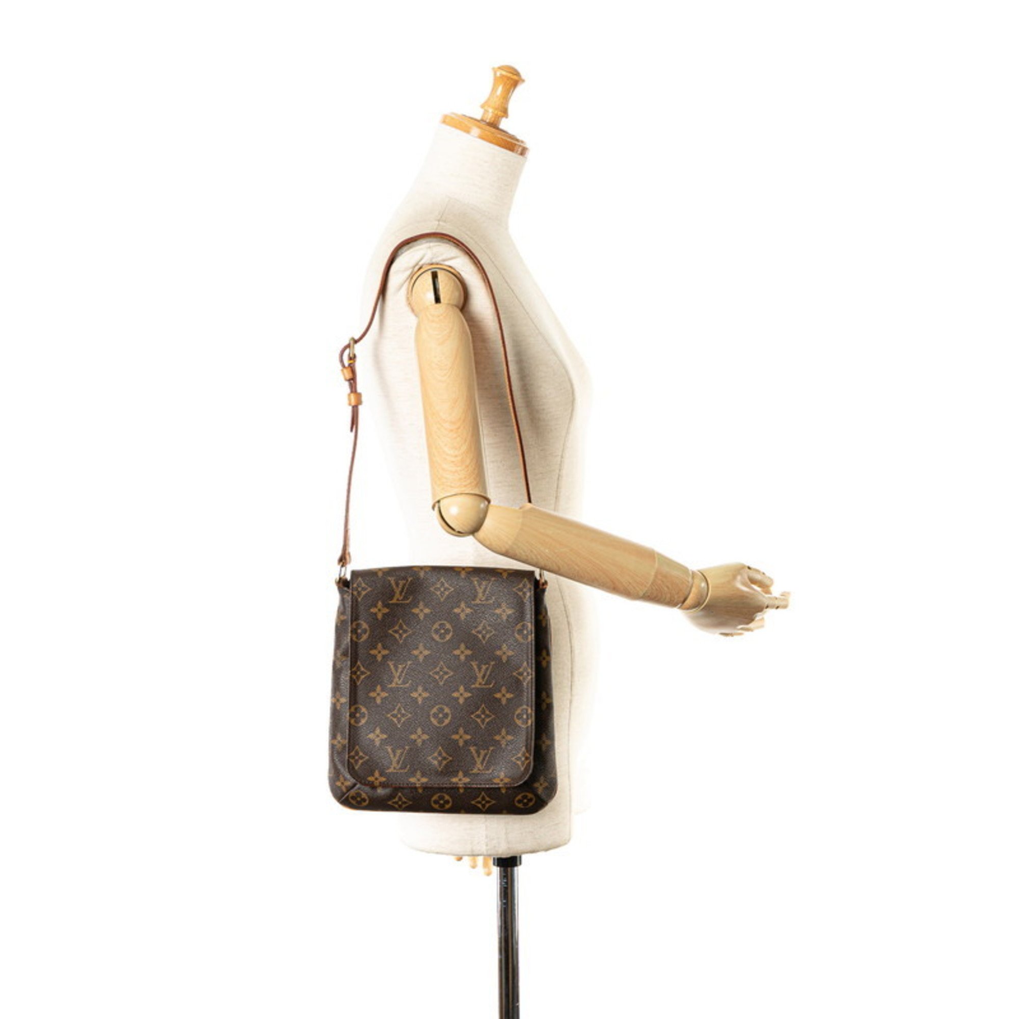 Louis Vuitton Monogram Musette Salsa Short Shoulder Bag M51258 Brown PVC Leather Women's LOUIS VUITTON