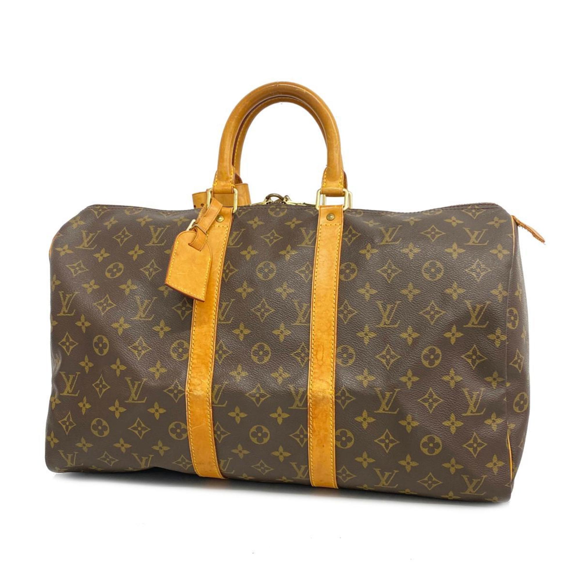 Louis Vuitton Boston Bag Monogram Keepall 45 M41428 Brown Men's Women's