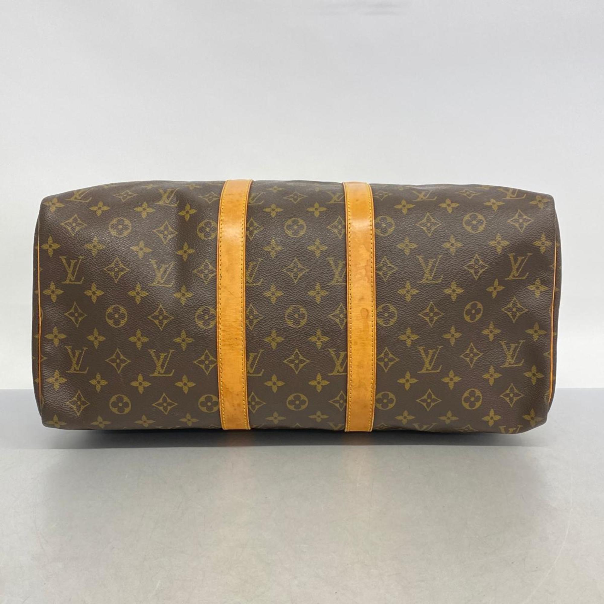 Louis Vuitton Boston Bag Monogram Keepall 45 M41428 Brown Men's Women's