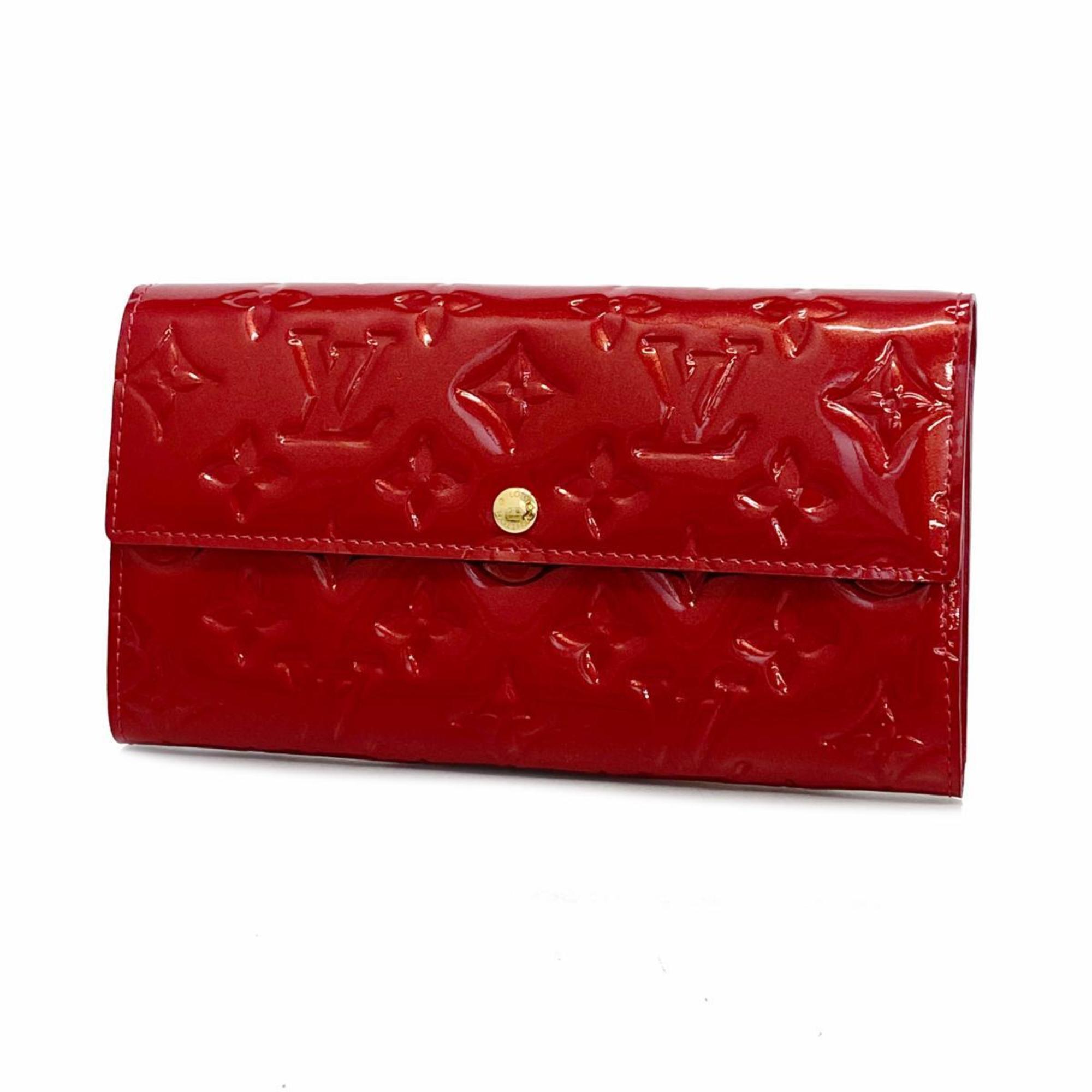 Louis Vuitton Long Wallet Vernis Portefeuille Sarah M93530 Pomme d'Amour Ladies