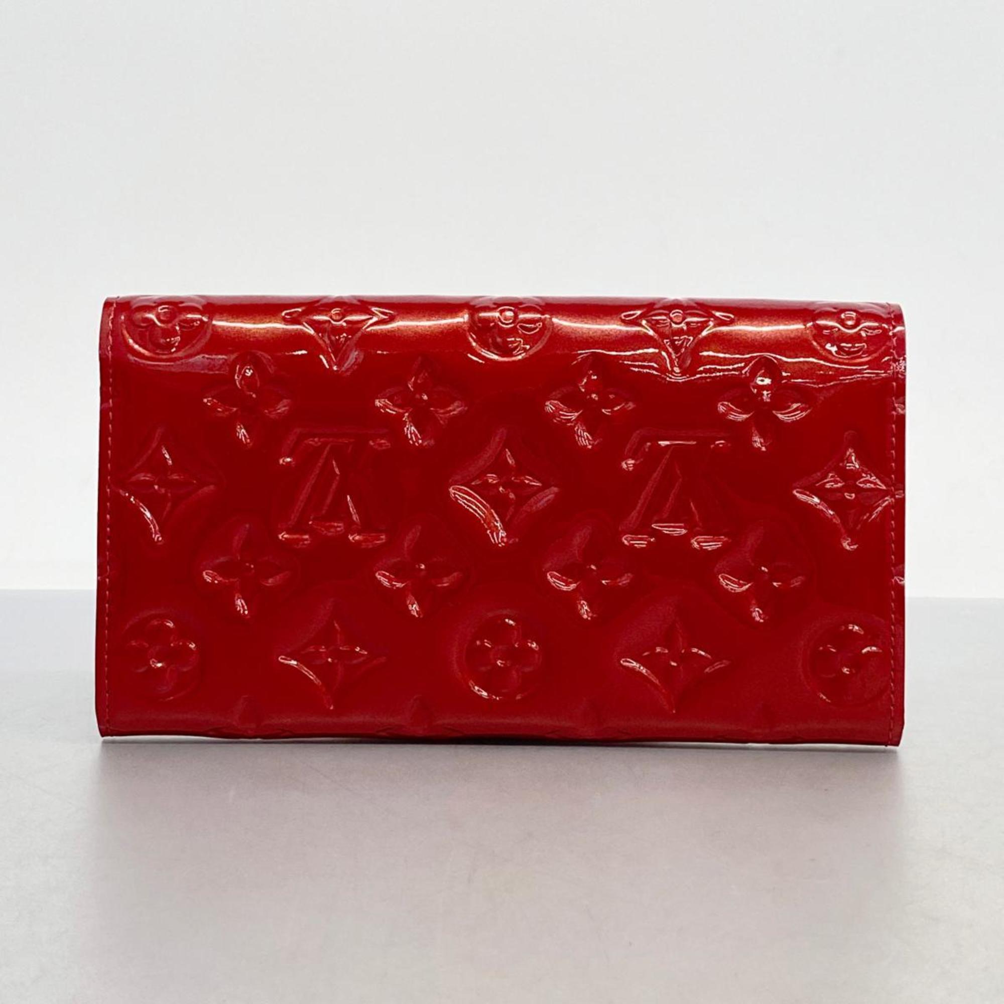 Louis Vuitton Long Wallet Vernis Portefeuille Sarah M93530 Pomme d'Amour Ladies