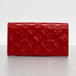 Louis Vuitton Long Wallet Vernis Portefeuille Sarah M93530 Pomme d'Amour Ladies