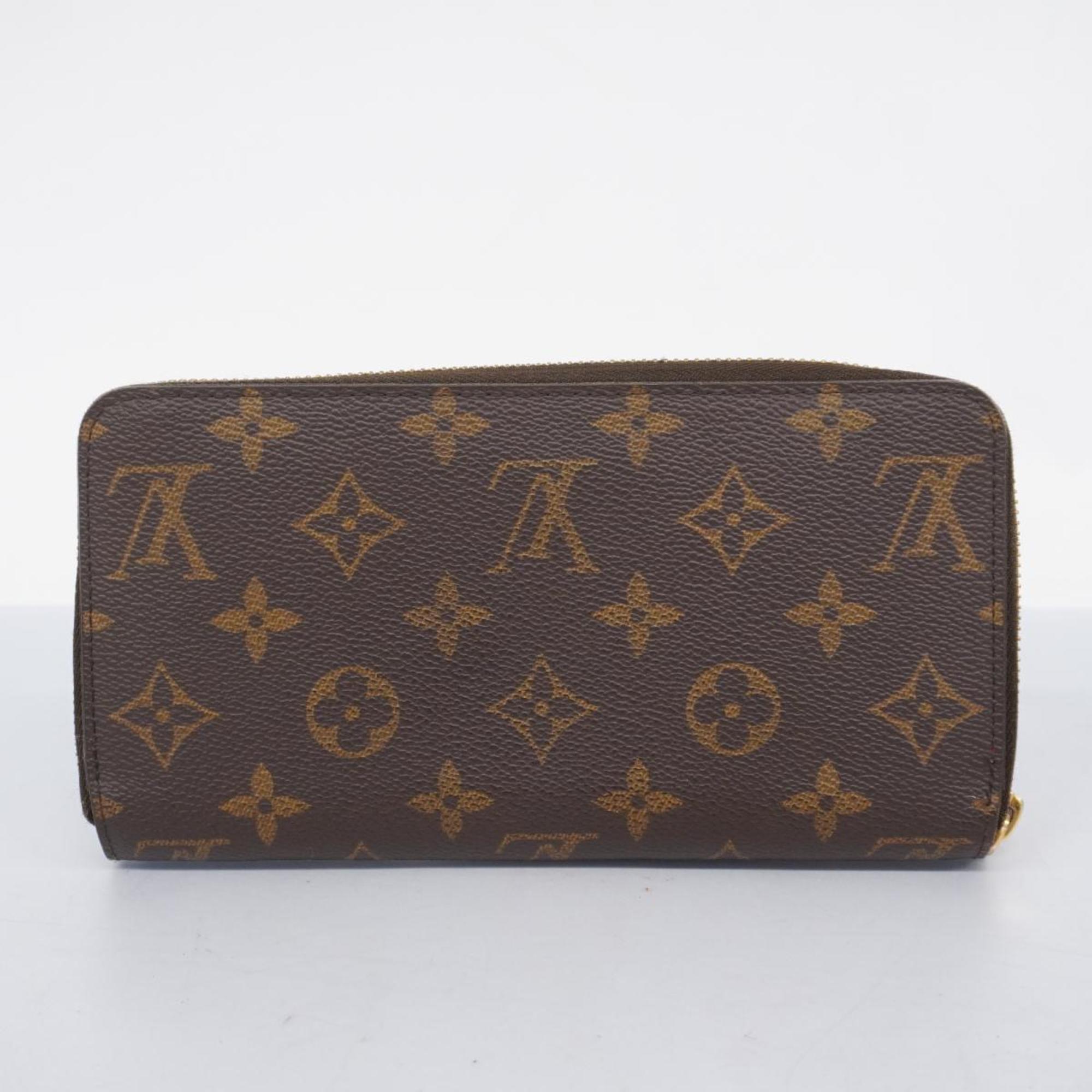 Louis Vuitton Long Wallet Monogram Zippy M41896 Coquelicot Ladies