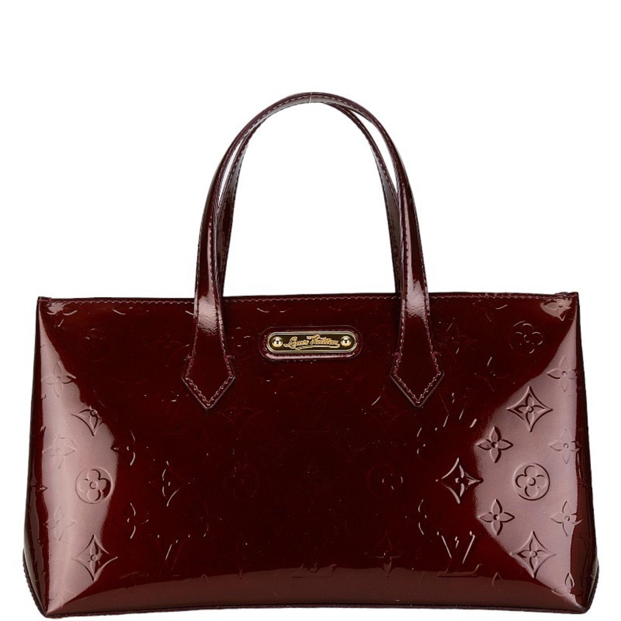 Louis Vuitton Monogram Vernis Wilshire PM Handbag M91644 Rouge Fauvist Wine Red Patent Leather Women's LOUIS VUITTON