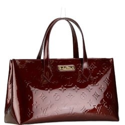 Louis Vuitton Monogram Vernis Wilshire PM Handbag M91644 Rouge Fauvist Wine Red Patent Leather Women's LOUIS VUITTON