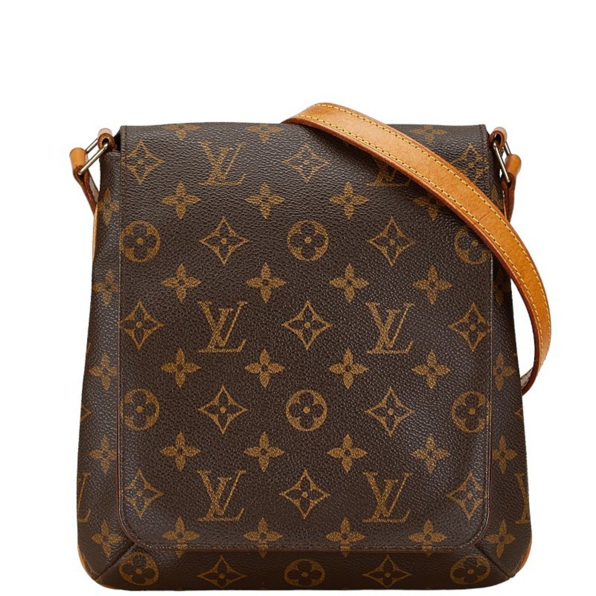 Louis Vuitton Monogram Musette Salsa Short Shoulder Bag M51258 Brown PVC Leather Women's LOUIS VUITTON