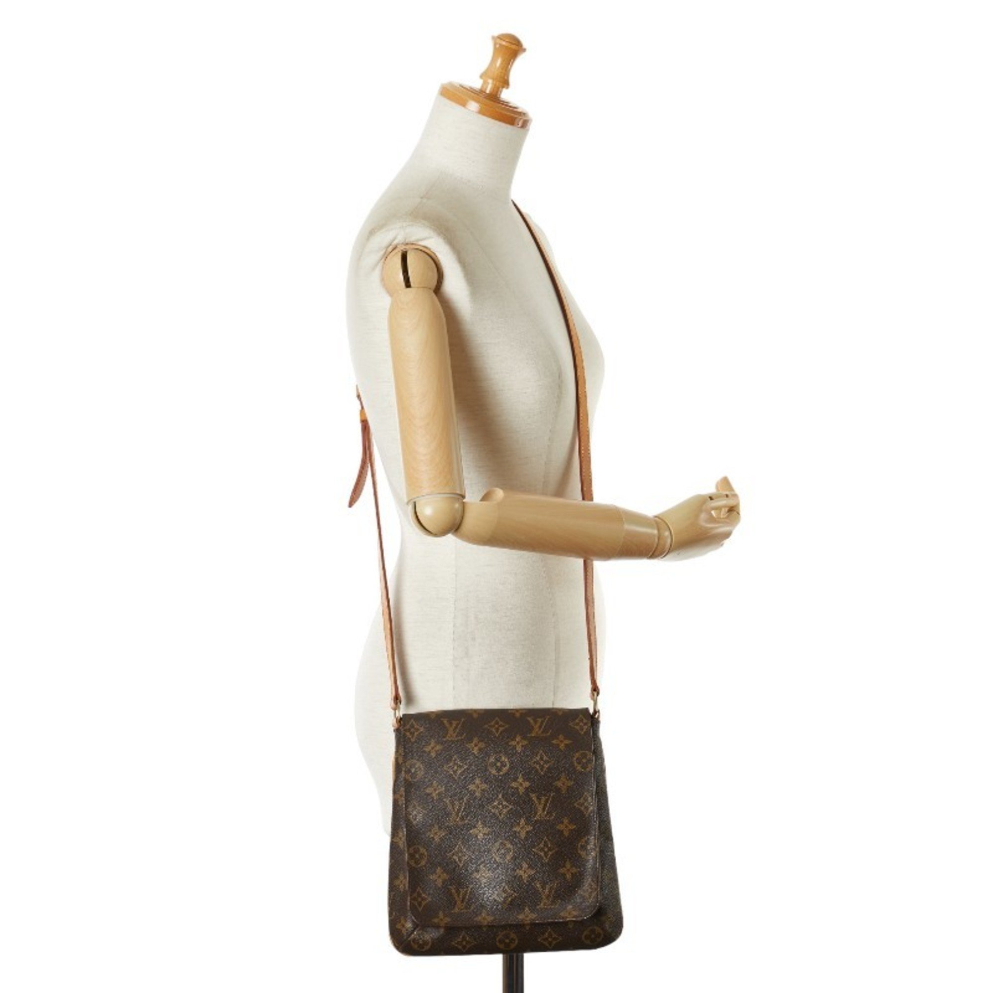 Louis Vuitton Monogram Musette Salsa Short Shoulder Bag M51258 Brown PVC Leather Women's LOUIS VUITTON