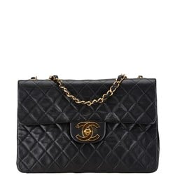 Chanel Matelasse 33 Coco Mark Chain Shoulder Bag Black Lambskin Women's CHANEL