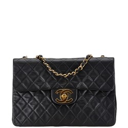 Chanel Matelasse 33 Coco Mark Chain Shoulder Bag Black Lambskin Women's CHANEL